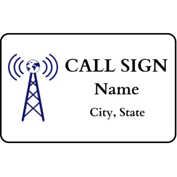 Tower Waves Name Badge Thumbnail