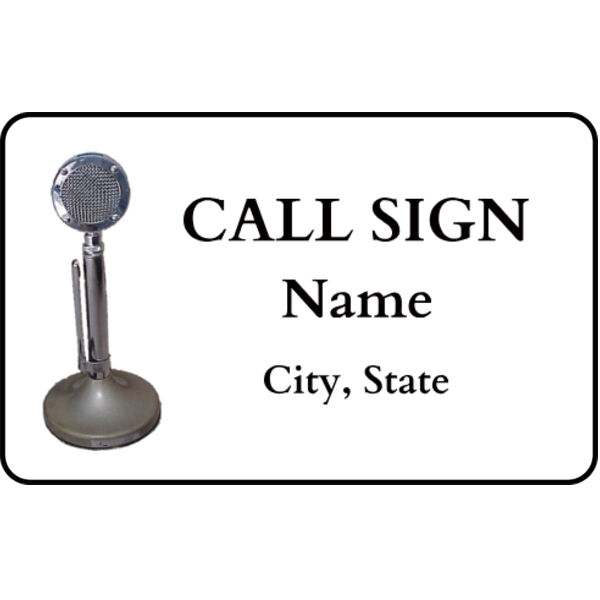 Microphone Name Badge  Thumbnail