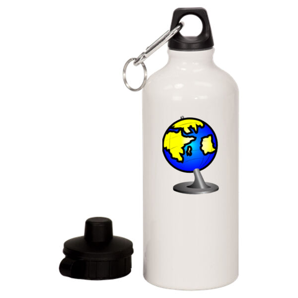 Globe - 20 oz Aluminum Water Bottle with Carabiner Thumbnail