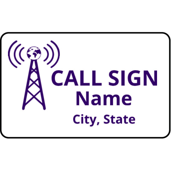 Tower Waves Name Badge Thumbnail