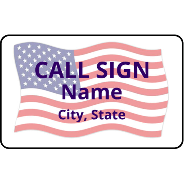 US Flag Name Badge Thumbnail