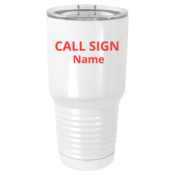 Tower Waves - 30 oz. White Vacuum Insulated Tumbler w/Lid  Thumbnail