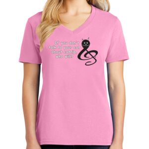 Women's Cotton V-Neck Tee Thumbnail