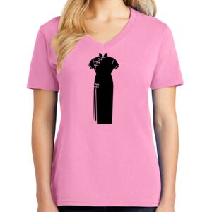 Women's Cotton V-Neck Tee Thumbnail