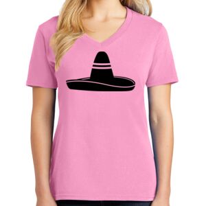 Women's Cotton V-Neck Tee Thumbnail