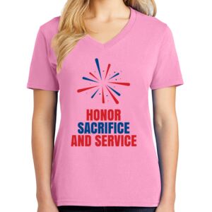 Women's Cotton V-Neck Tee Thumbnail