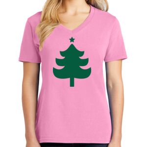 Women's Cotton V-Neck Tee Thumbnail