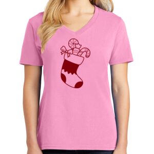 Women's Cotton V-Neck Tee Thumbnail