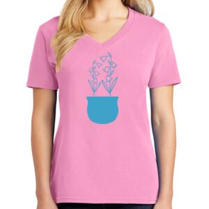 Women's Cotton V-Neck Tee Thumbnail