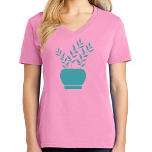 Women's Cotton V-Neck Tee Thumbnail