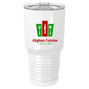  30 oz. White Vacuum Insulated Tumbler w/Lid  Thumbnail