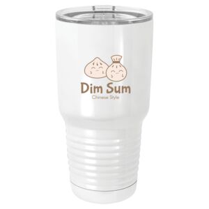  30 oz. White Vacuum Insulated Tumbler w/Lid  Thumbnail