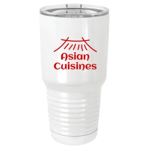  30 oz. White Vacuum Insulated Tumbler w/Lid  Thumbnail