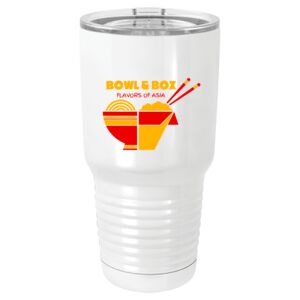 30 oz. White Vacuum Insulated Tumbler w/Lid  Thumbnail