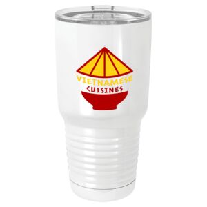  30 oz. White Vacuum Insulated Tumbler w/Lid  Thumbnail