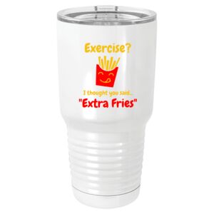  30 oz. White Vacuum Insulated Tumbler w/Lid  Thumbnail