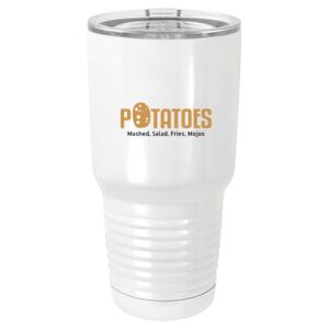  30 oz. White Vacuum Insulated Tumbler w/Lid  Thumbnail