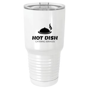  30 oz. White Vacuum Insulated Tumbler w/Lid  Thumbnail