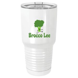  30 oz. White Vacuum Insulated Tumbler w/Lid  Thumbnail