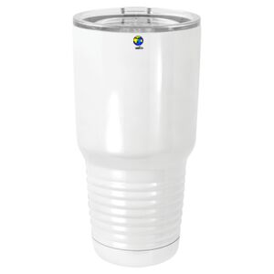  30 oz. White Vacuum Insulated Tumbler w/Lid  Thumbnail