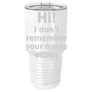  30 oz. White Vacuum Insulated Tumbler w/Lid  Thumbnail