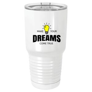  30 oz. White Vacuum Insulated Tumbler w/Lid  Thumbnail