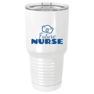  30 oz. White Vacuum Insulated Tumbler w/Lid  Thumbnail