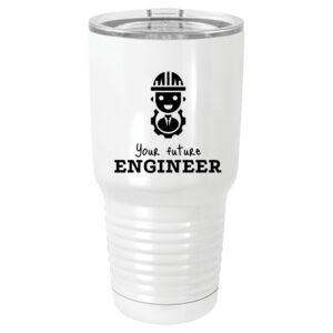  30 oz. White Vacuum Insulated Tumbler w/Lid  Thumbnail
