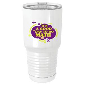  30 oz. White Vacuum Insulated Tumbler w/Lid  Thumbnail