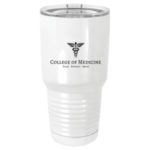  30 oz. White Vacuum Insulated Tumbler w/Lid  Thumbnail