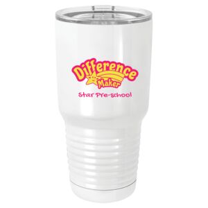 30 oz. White Vacuum Insulated Tumbler w/Lid 30 oz. White Vacuum Insulated Tumbler w/Lid Thumbnail