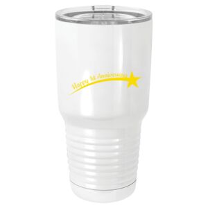  30 oz. White Vacuum Insulated Tumbler w/Lid  Thumbnail