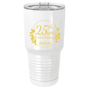  30 oz. White Vacuum Insulated Tumbler w/Lid  Thumbnail