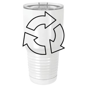  30 oz. White Vacuum Insulated Tumbler w/Lid  Thumbnail
