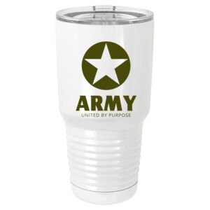  30 oz. White Vacuum Insulated Tumbler w/Lid  Thumbnail