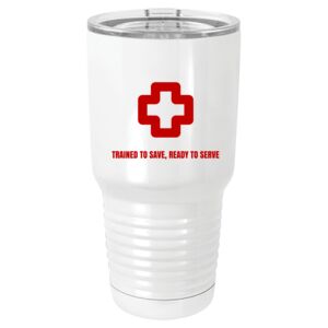  30 oz. White Vacuum Insulated Tumbler w/Lid  Thumbnail