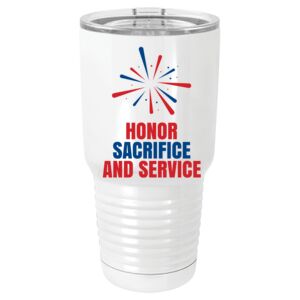  30 oz. White Vacuum Insulated Tumbler w/Lid  Thumbnail