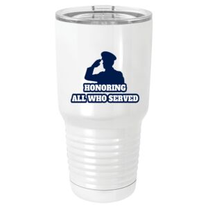  30 oz. White Vacuum Insulated Tumbler w/Lid  Thumbnail