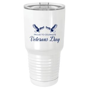  30 oz. White Vacuum Insulated Tumbler w/Lid  Thumbnail