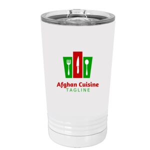 White Sublimatable 16 oz. Polar Camel Pint with Slider Lid Thumbnail