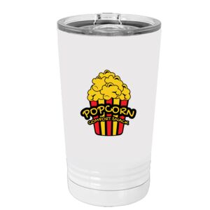 White Sublimatable 16 oz. Polar Camel Pint with Slider Lid Thumbnail