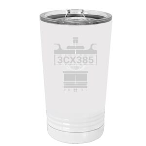 White Sublimatable 16 oz. Polar Camel Pint with Slider Lid Thumbnail