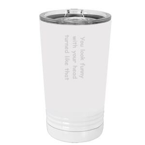 White Sublimatable 16 oz. Polar Camel Pint with Slider Lid Thumbnail