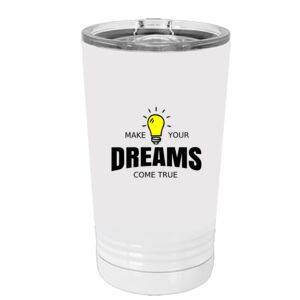 White Sublimatable 16 oz. Polar Camel Pint with Slider Lid Thumbnail