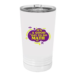 White Sublimatable 16 oz. Polar Camel Pint with Slider Lid Thumbnail