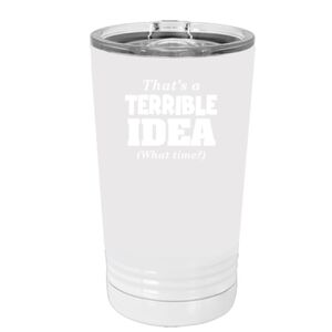White Sublimatable 16 oz. Polar Camel Pint with Slider Lid Thumbnail