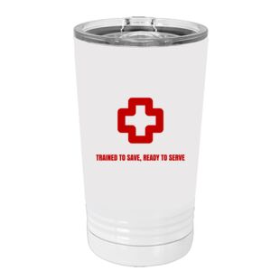 White Sublimatable 16 oz. Polar Camel Pint with Slider Lid Thumbnail