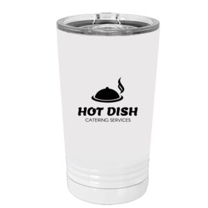 White Sublimatable 16 oz. Polar Camel Pint with Slider Lid Special Logo Thumbnail