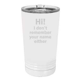 White Sublimatable 16 oz. Polar Camel Pint with Slider Lid Special Logo Thumbnail