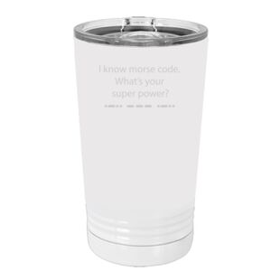 White Sublimatable 16 oz. Polar Camel Pint with Slider Lid Special Logo Thumbnail